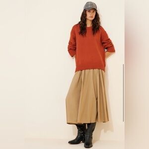 Free-est Free People Melvin Knit Pullover in Orange size M